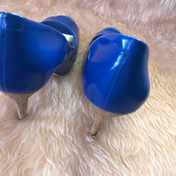 Jessica Simpson Open Toe Blue Heels - Picture 6 of 13